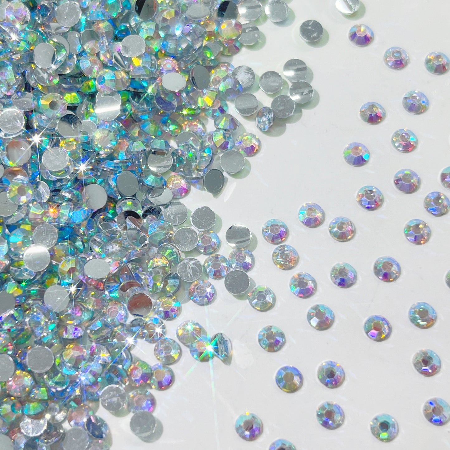 resin gems FLAT back