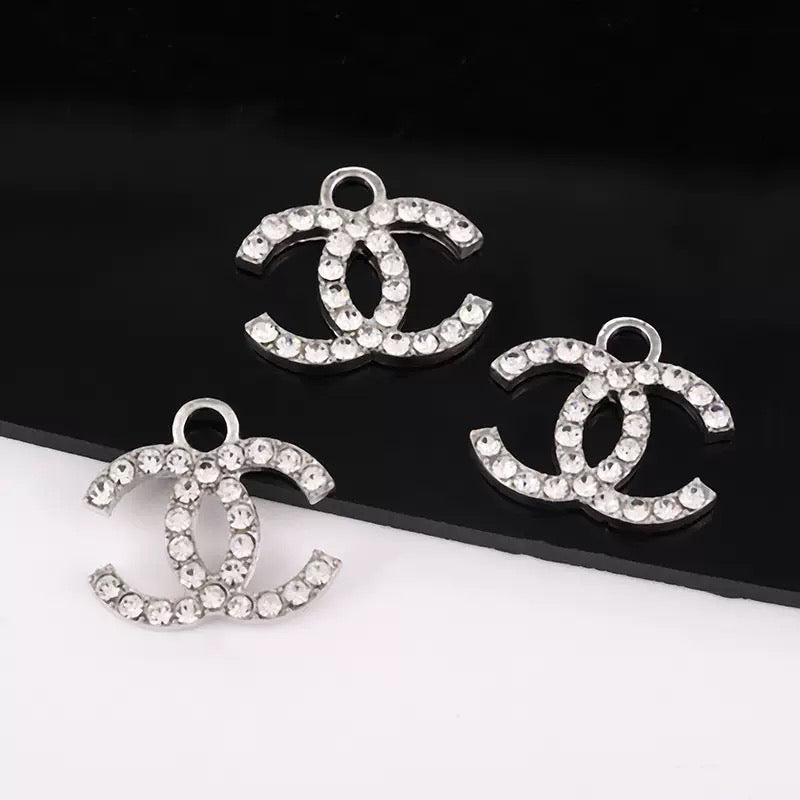 LUXURY-Gem Double C Sign with Hole 18×210mm 10 pcs