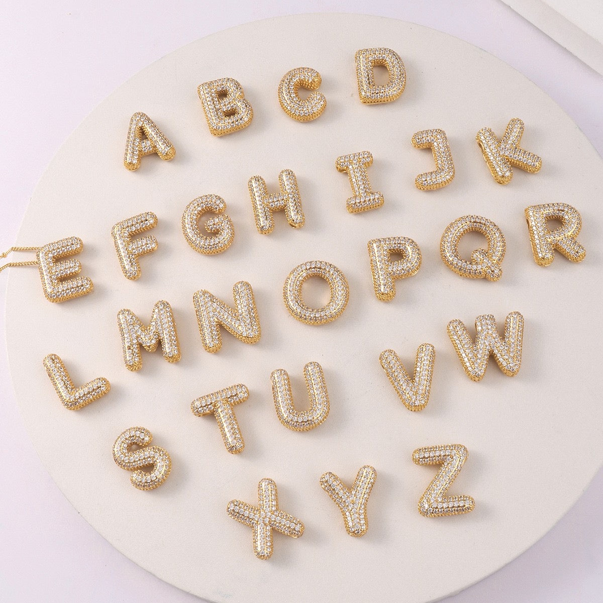 CREATIVE-Small Zircon letters 1 pcs