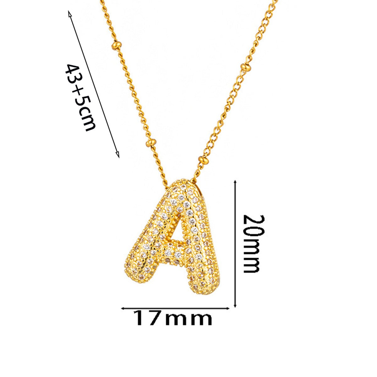 CREATIVE-Small Zircon letters 1 pcs