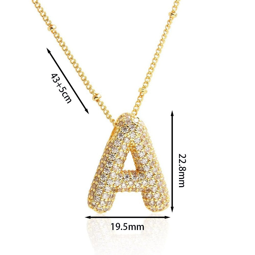 CREATIVE-Small Zircon letters 1 pcs
