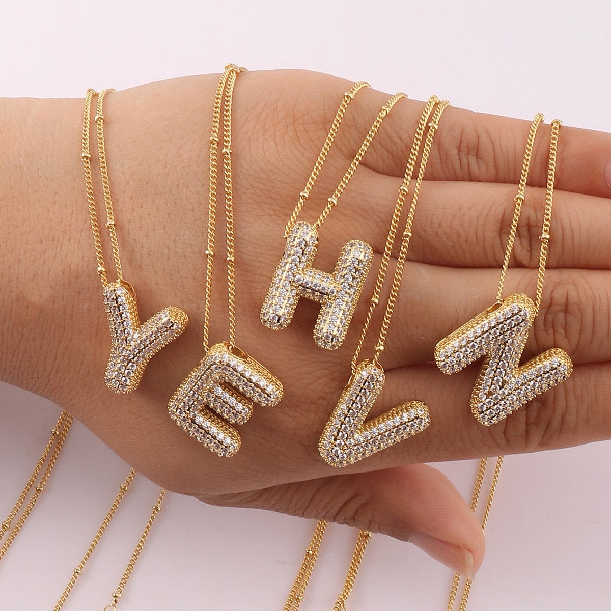 CREATIVE-Small Zircon letters 1 pcs