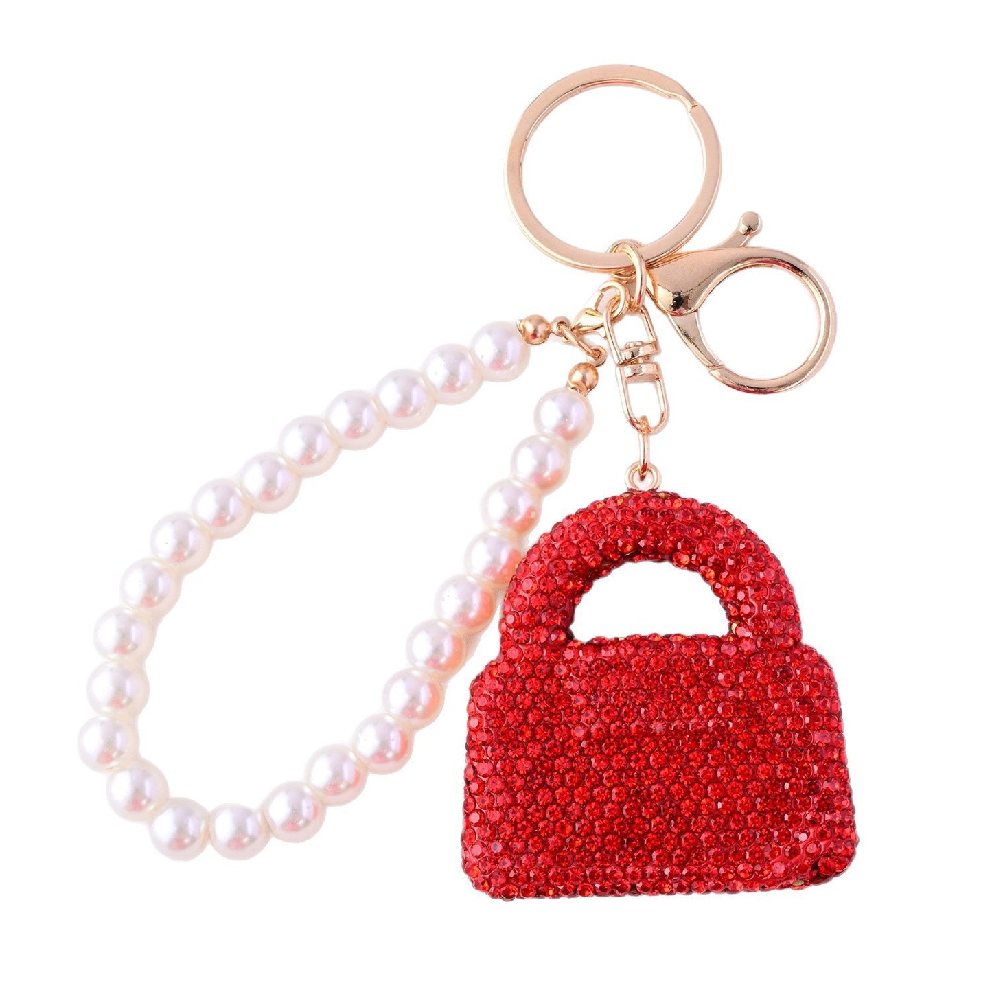 CREATIVE-Bling Rhinestone Bag with Pearl Chain 1 pcs