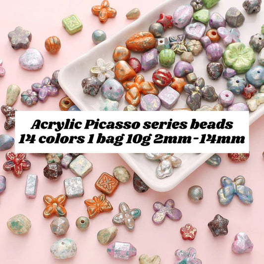 Acrylic Picasso Series Beads