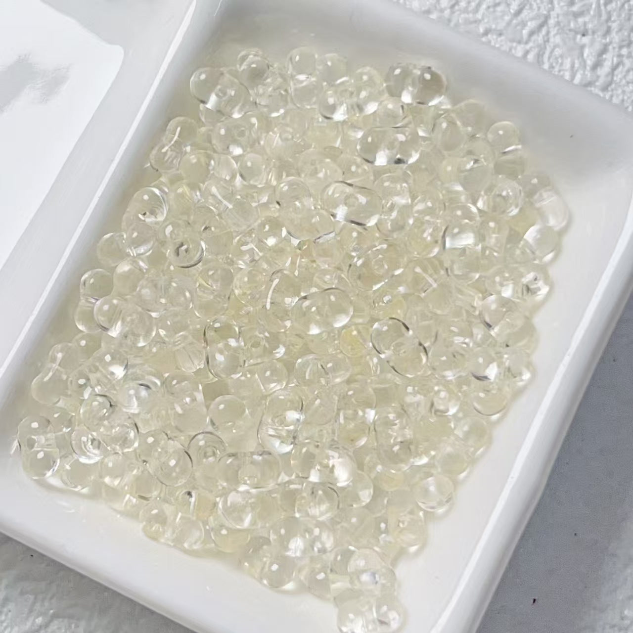 Clear Peanut Rice Beads