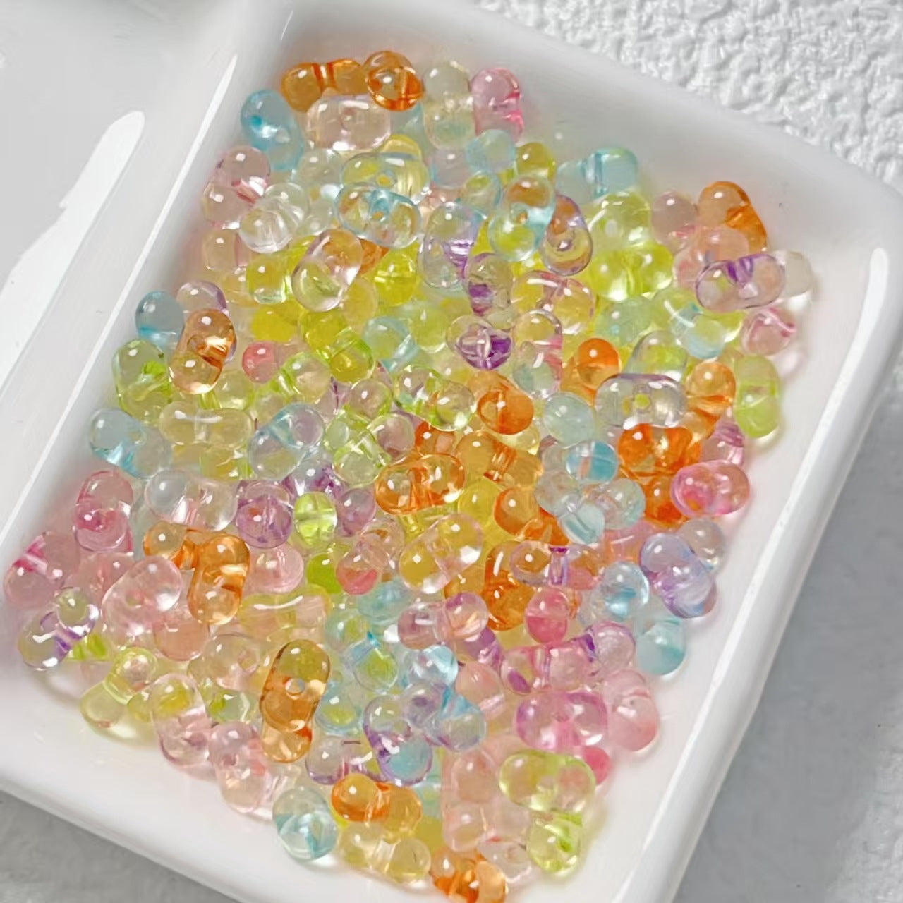 Clear Peanut Rice Beads